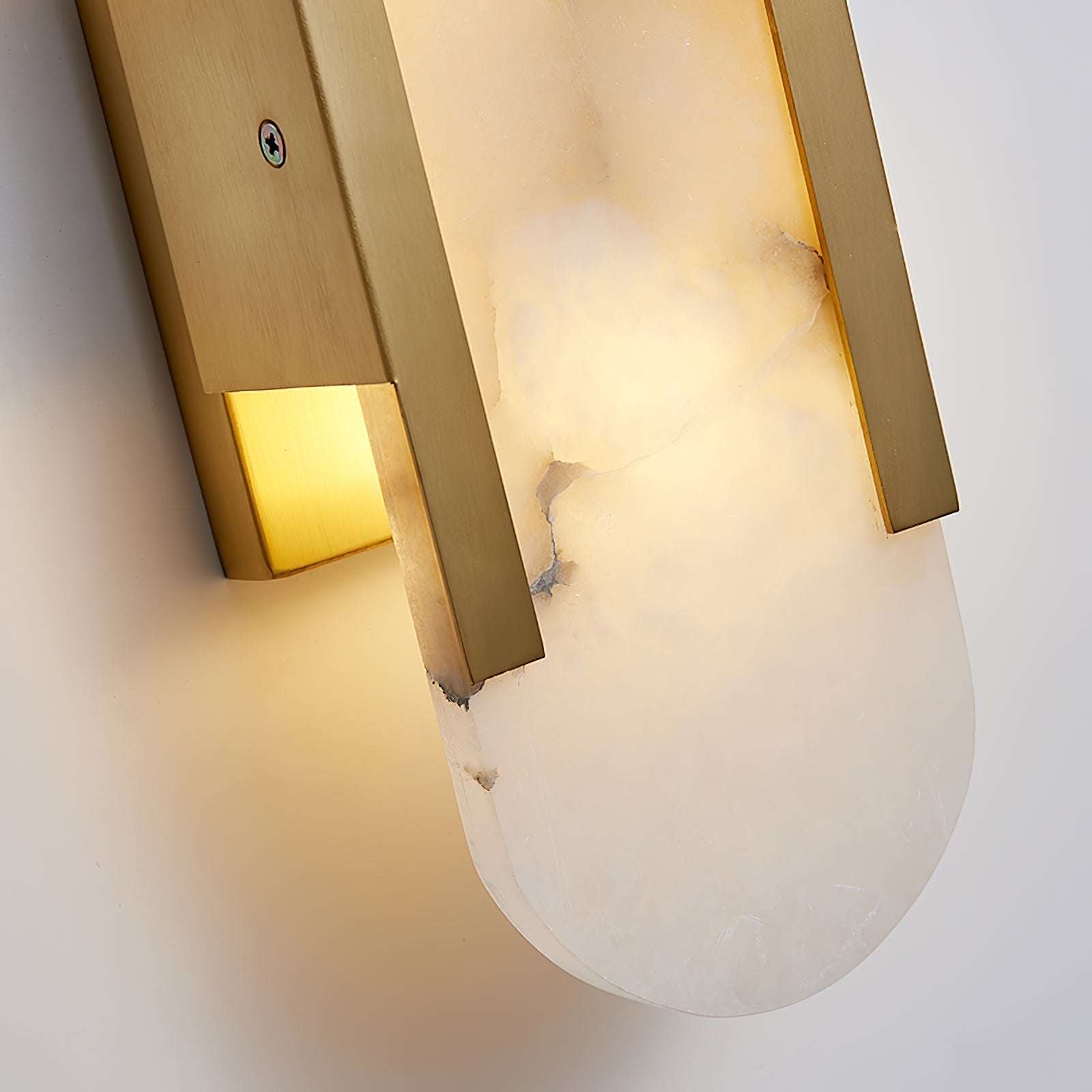 Elegant Marble Wall Sconce | Compact Design with Soft Diffused Glow