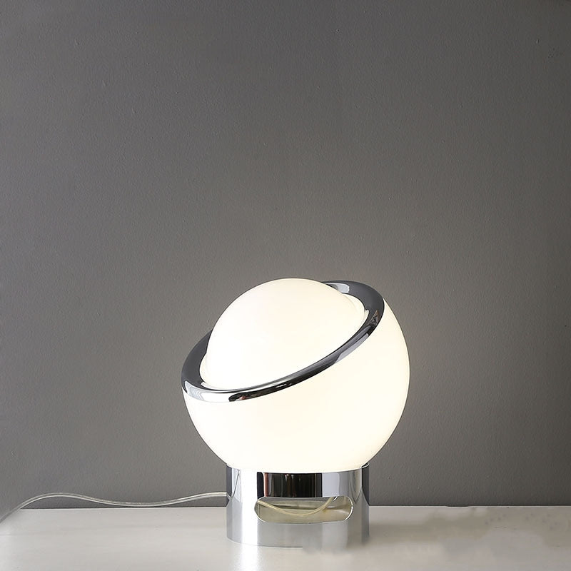 Elegant Opal | Lampa Stołowa Bauhaus z Opalowego Szkła – Designerska Lampka do Salonu i Sypialni