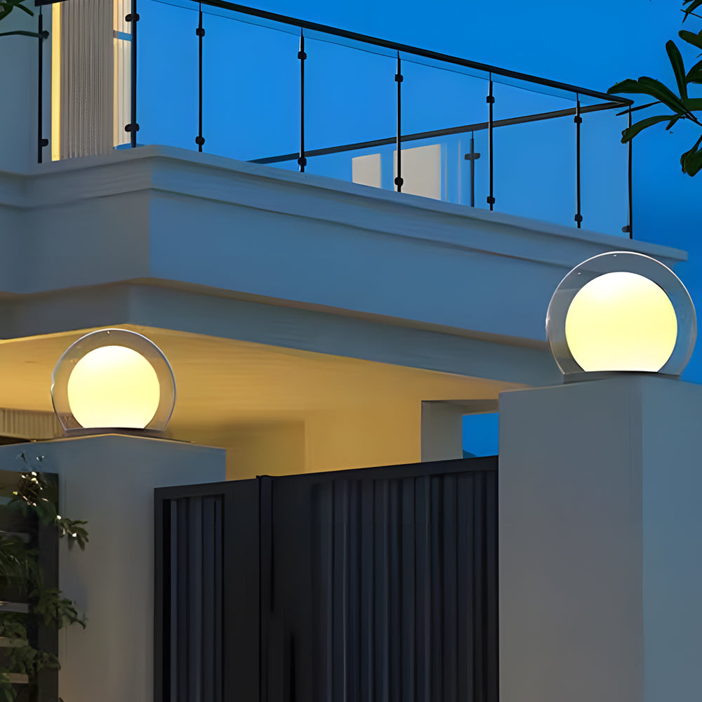 Elegancka Lampa Zewnętrzna | Solarna Latarnia Słupkowa Moonlight z Podwójną Warstwą