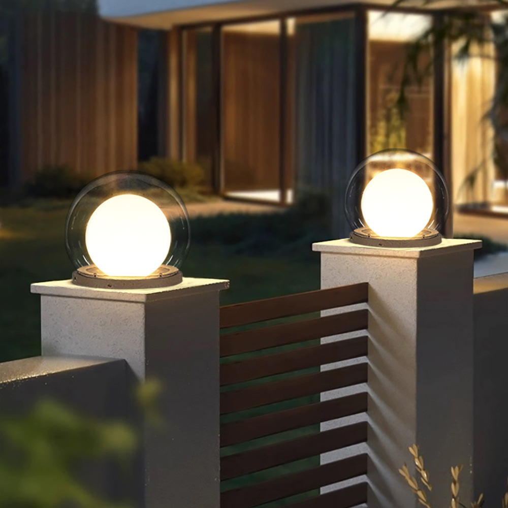 Elegancka Lampa Zewnętrzna | Solarna Latarnia Słupkowa Moonlight z Podwójną Warstwą