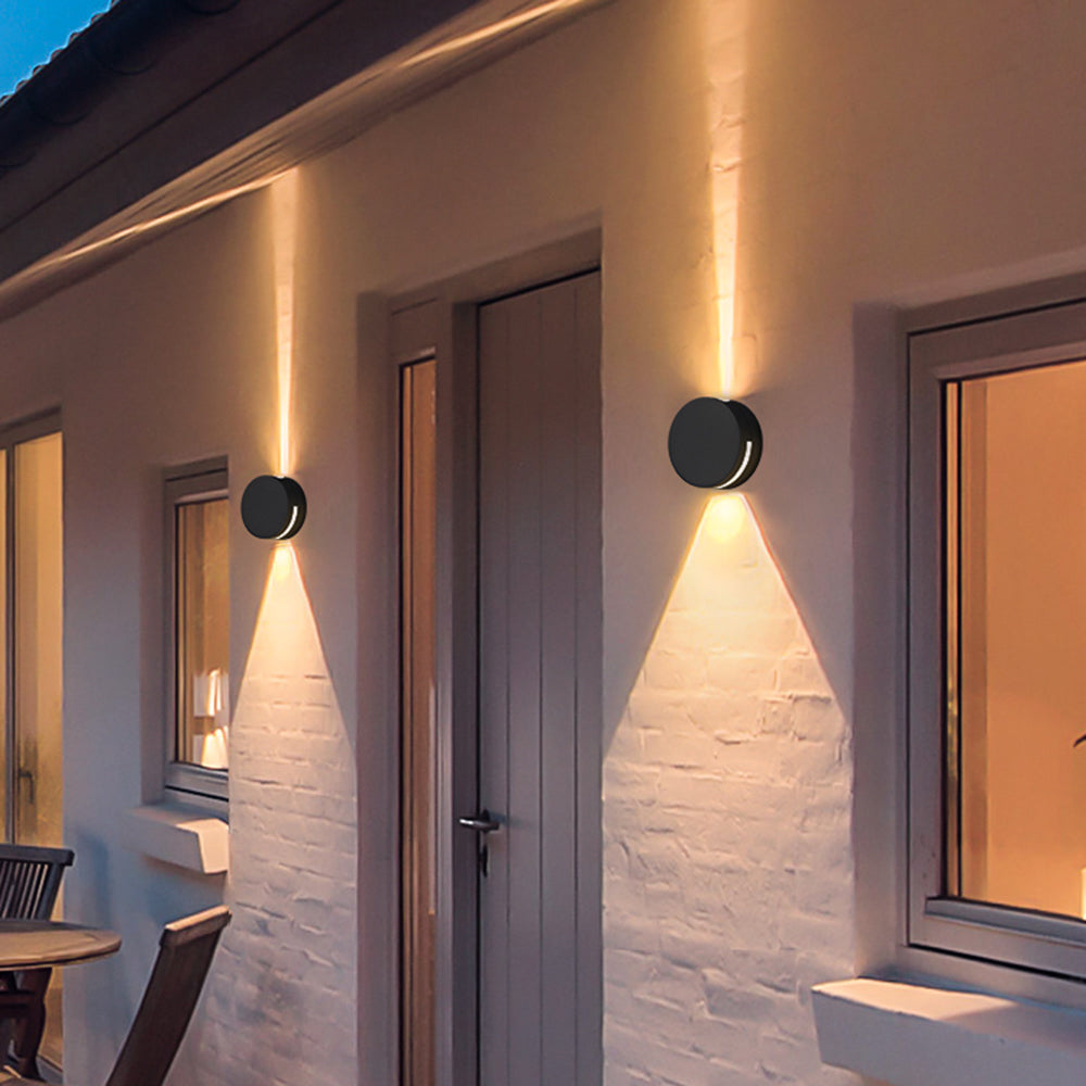 Okrągła szklana lampa zewnętrzna IP65 – zdjęcie 1