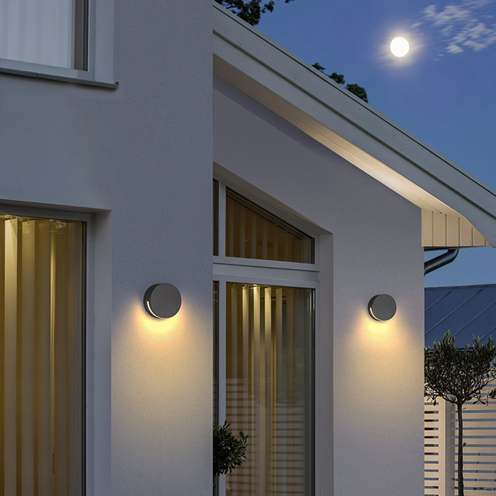 Okrągła szklana lampa zewnętrzna IP65 – zdjęcie 4