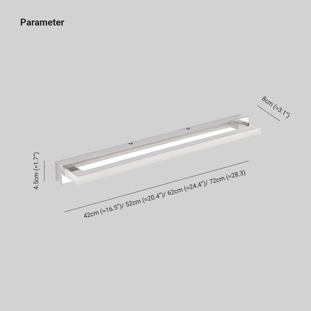Elegant Rectangular Wall Light | Waterproof Design for Bathrooms & Modern Spaces