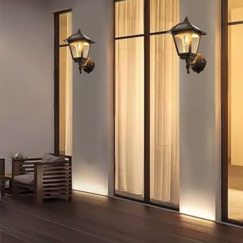 Solarna lampa ścienna zewnętrzna – zdjęcie 2