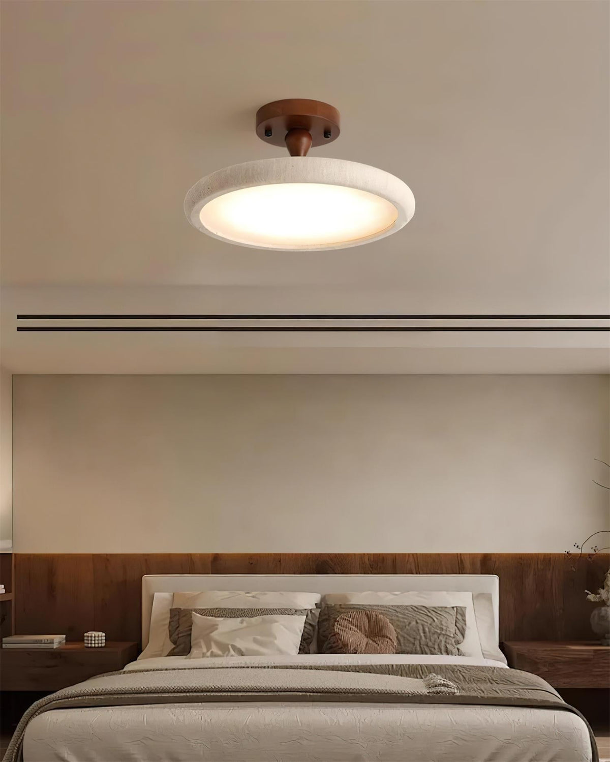 Lampa Sufitowa z Trawertynu, Ø 30/40 cm