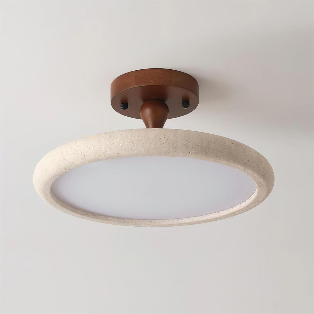 Lampa Sufitowa z Trawertynu, Ø 30/40 cm