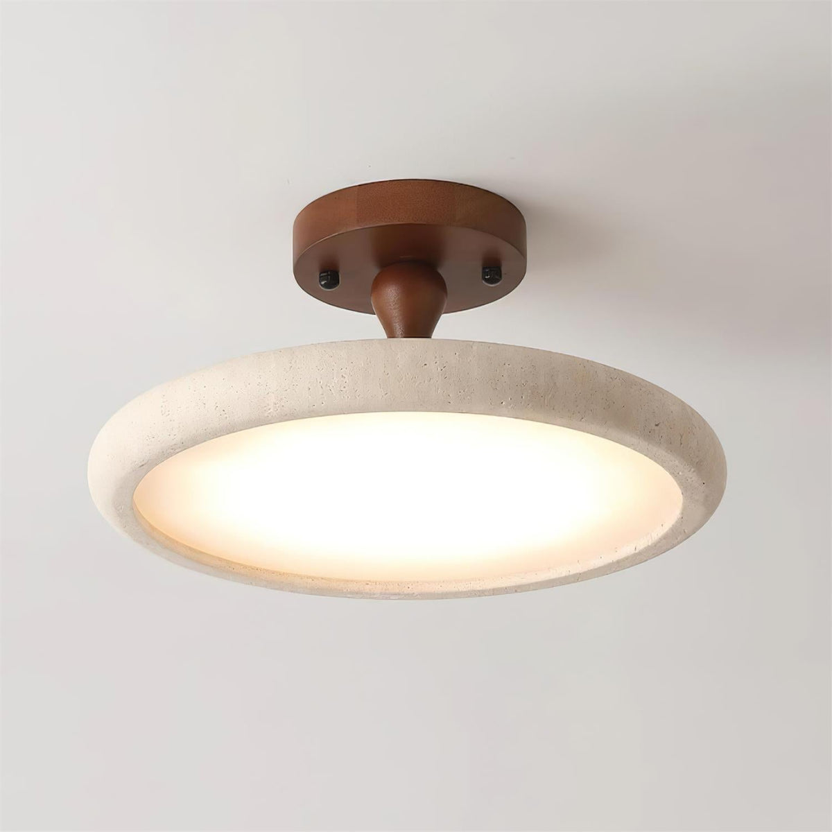 Lampa Sufitowa z Trawertynu, Ø 30/40 cm