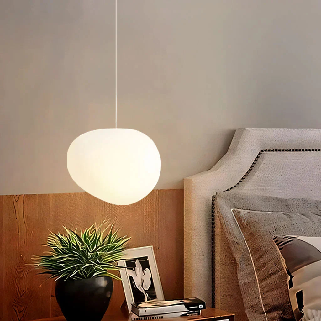 Lumen Collection | Nowoczesna biała lampa wisząca | Designerskie oświetlenie do salonu, kuchni i jadalni