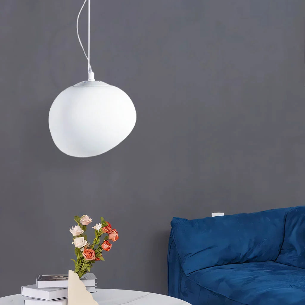 Lumen Collection | Nowoczesna biała lampa wisząca | Designerskie oświetlenie do salonu, kuchni i jadalni
