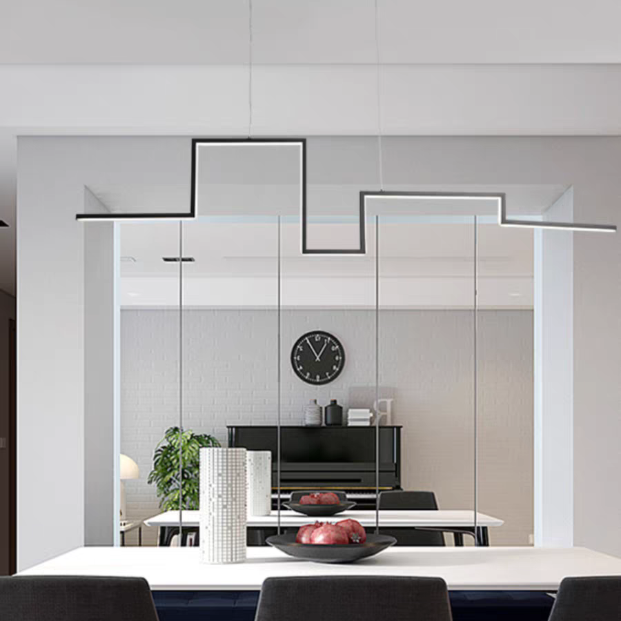 Elegancka Liniowa Lampa Wisząca z Akrylu