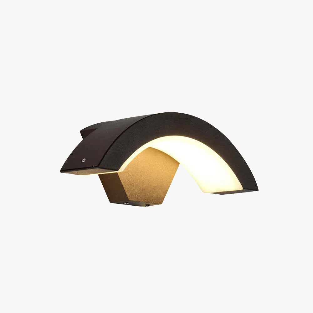 Elvon | Nordic Arc Waterproof LED Outdoor Wall Lamp with Motion Sensor