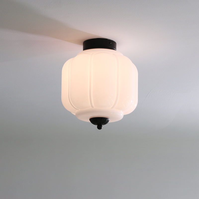 Zielona szklana lampa sufitowa Elyra | Designerska lampa z metalu i szkła do salonu, sypialni i kuchni