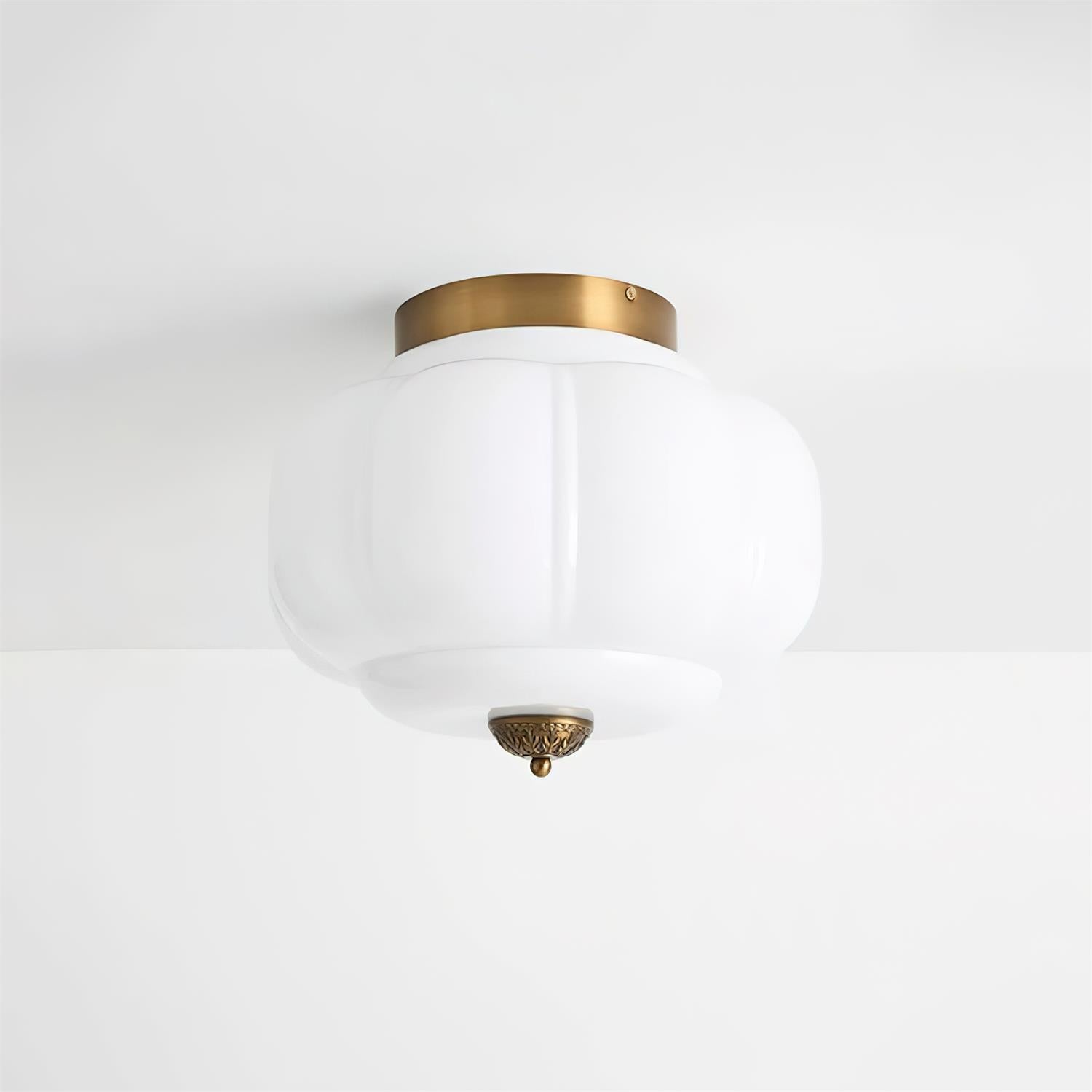 Zielona szklana lampa sufitowa Elyra | Designerska lampa z metalu i szkła do salonu, sypialni i kuchni