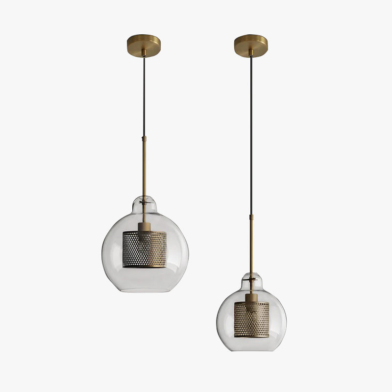 Lumen Collection | Szklana lampa wisząca z eleganckim designem | Nowoczesne oświetlenie do salonu, jadalni i sypialni