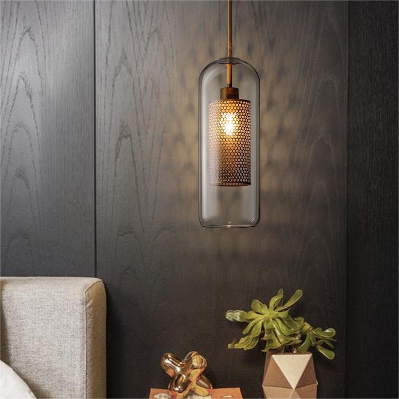 Lumen Collection | Szklana lampa wisząca z eleganckim designem | Nowoczesne oświetlenie do salonu, jadalni i sypialni