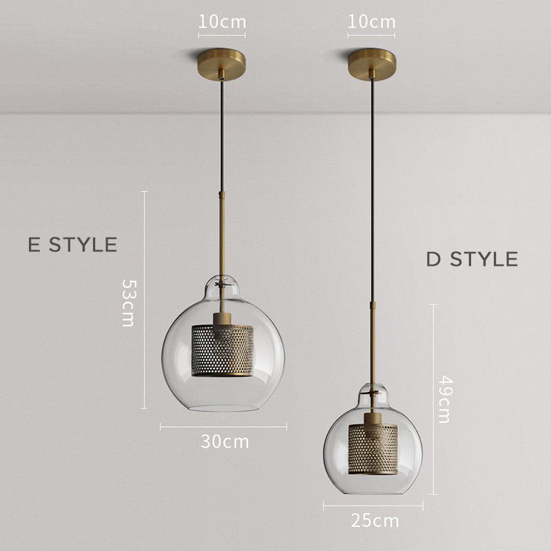 Lumen Collection | Szklana lampa wisząca z eleganckim designem | Nowoczesne oświetlenie do salonu, jadalni i sypialni