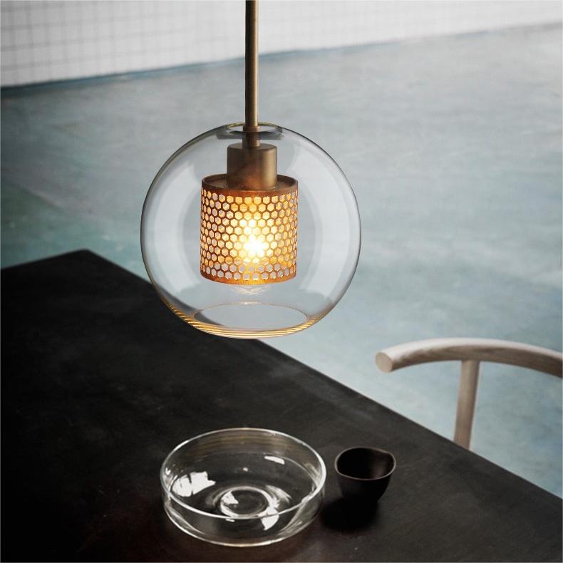 Lumen Collection | Szklana lampa wisząca z eleganckim designem | Nowoczesne oświetlenie do salonu, jadalni i sypialni