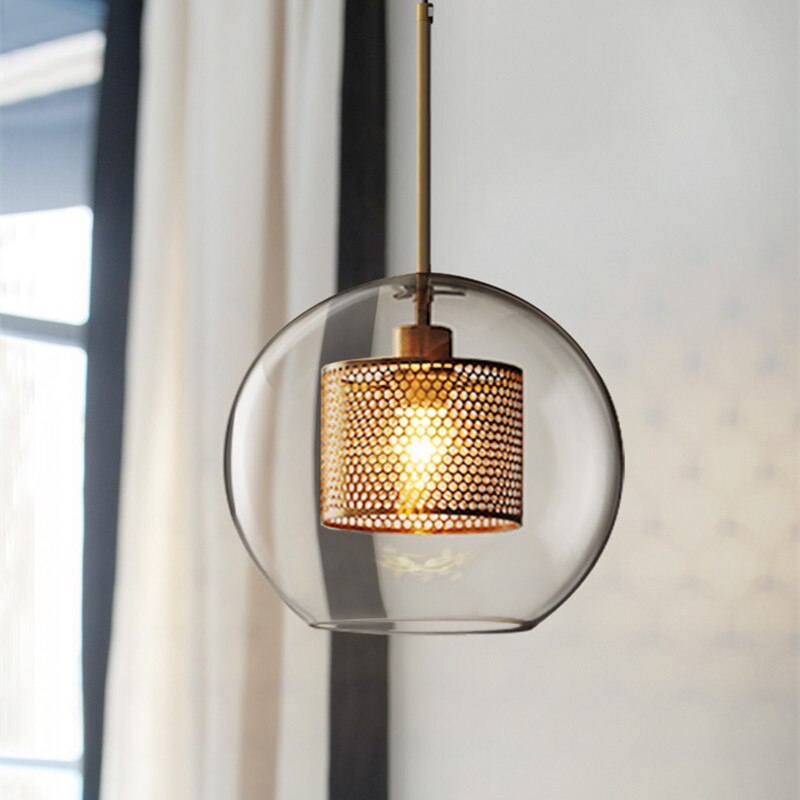 Lumen Collection | Szklana lampa wisząca z eleganckim designem | Nowoczesne oświetlenie do salonu, jadalni i sypialni