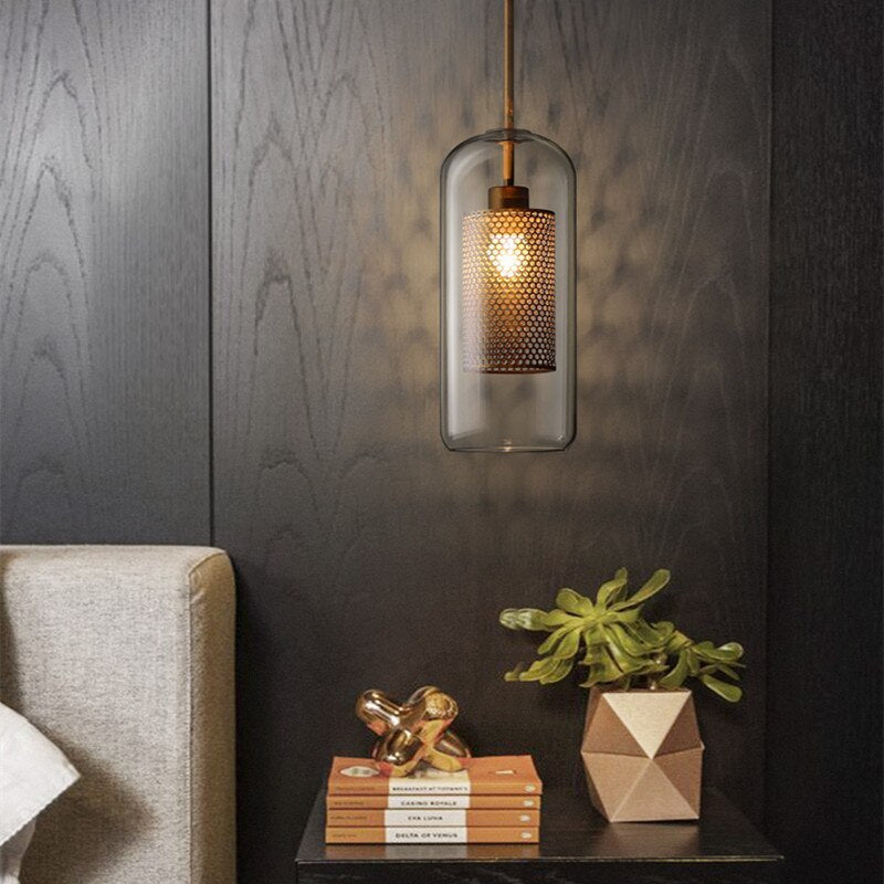 Lumen Collection | Szklana lampa wisząca z eleganckim designem | Nowoczesne oświetlenie do salonu, jadalni i sypialni