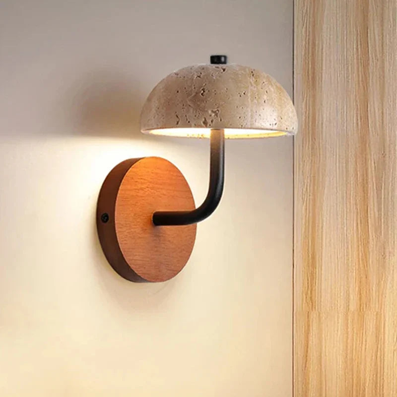 Junko | Travertine Wall Light with Soft Downward Glow
