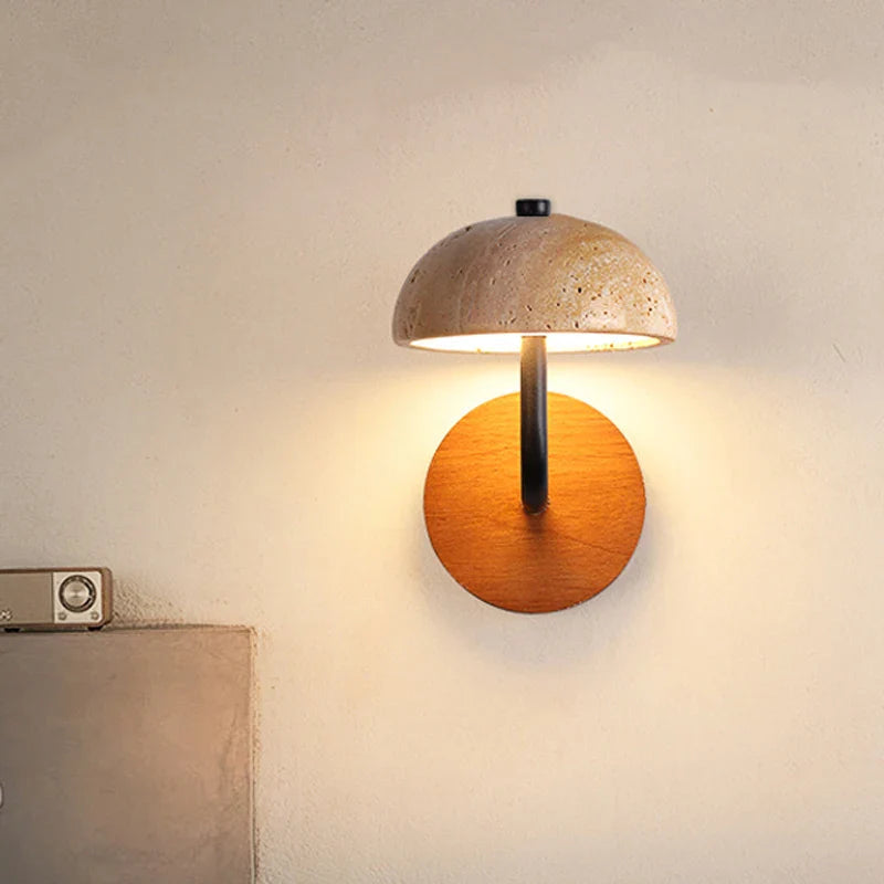 Junko | Travertine Wall Light with Soft Downward Glow