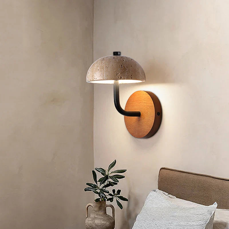Junko | Travertine Wall Light with Soft Downward Glow