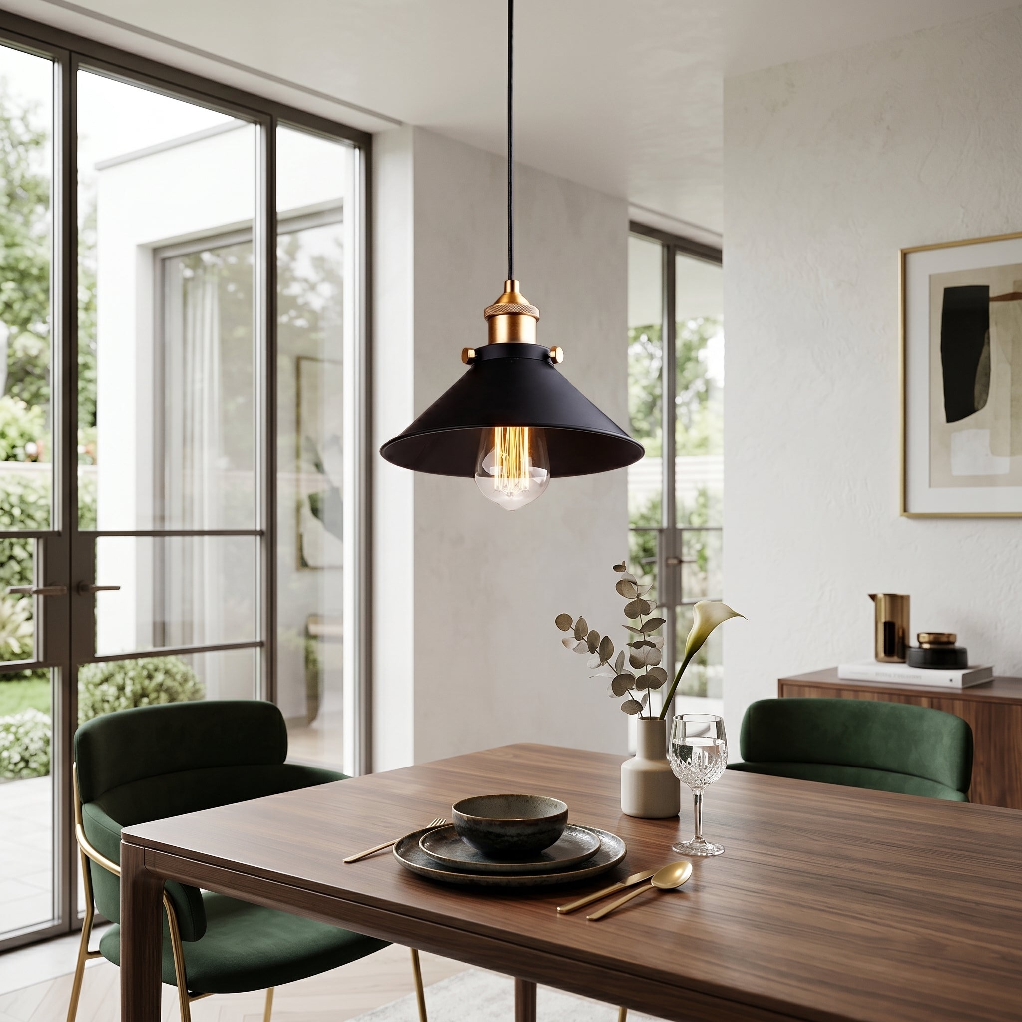 Lumen Collection | Industrialna żelazna lampa wisząca w stylu vintage | Oświetlenie do loftu, salonu i jadalni