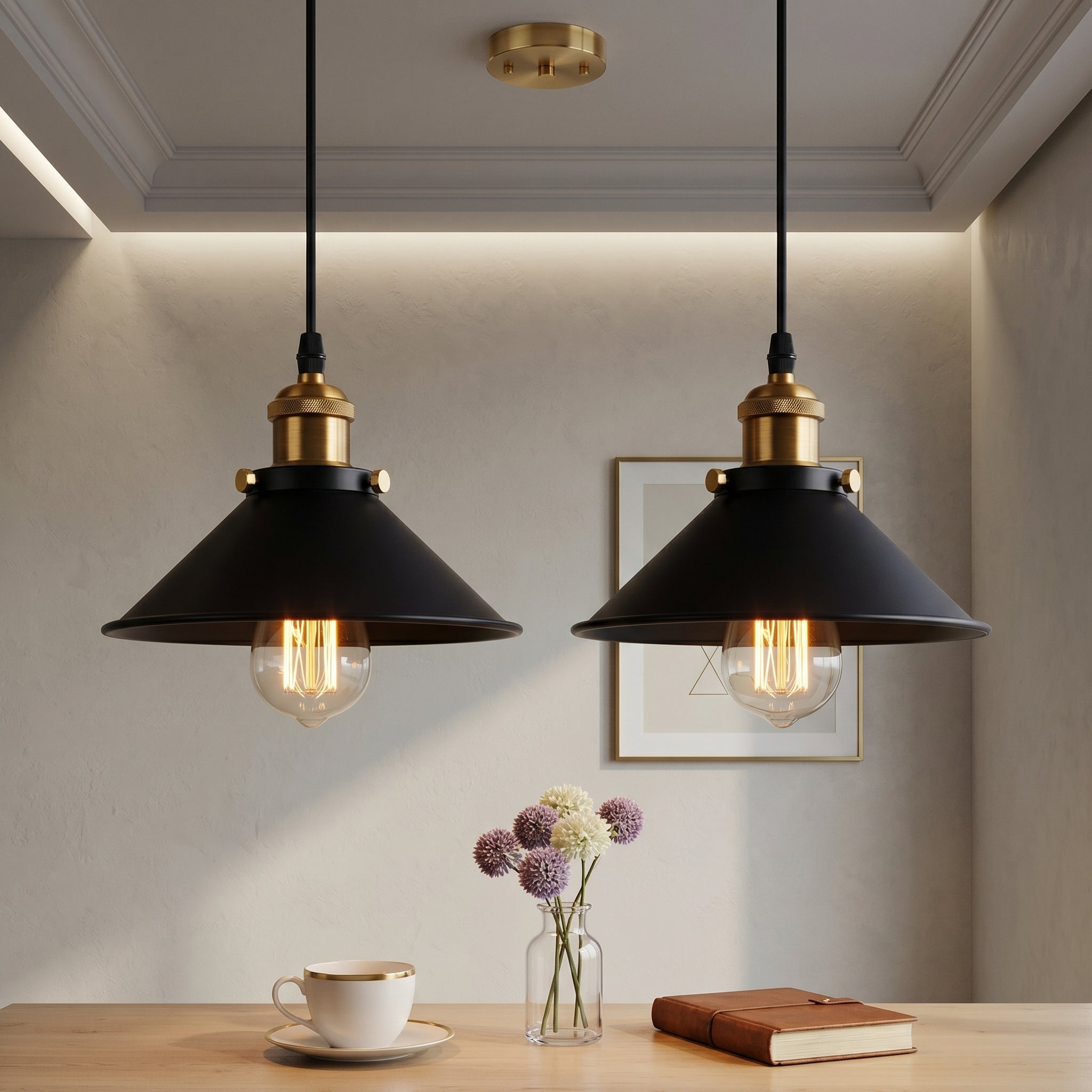Lumen Collection | Industrialna żelazna lampa wisząca w stylu vintage | Oświetlenie do loftu, salonu i jadalni