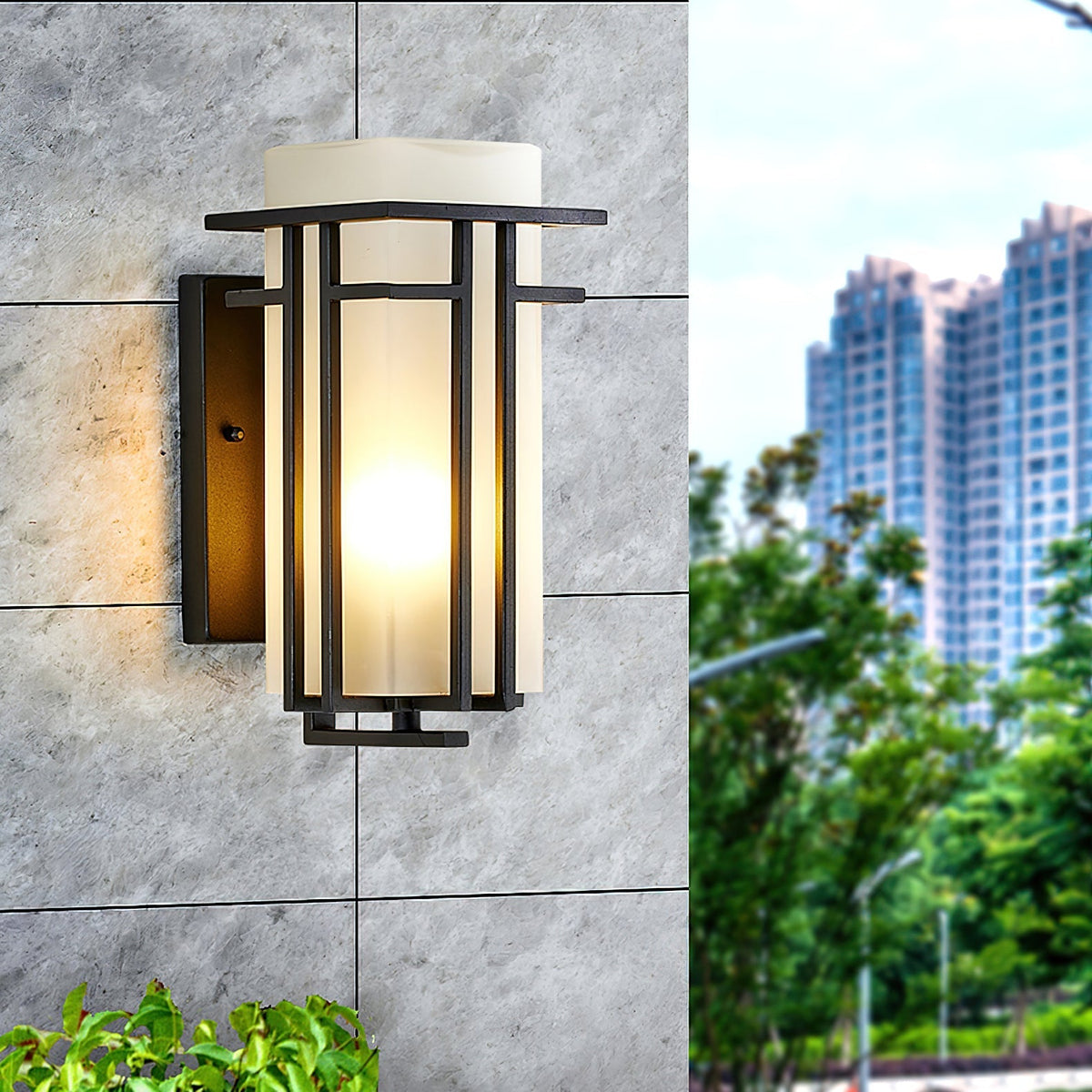 Linden Collection | Outdoor Wall Lantern with Retro Iron Design