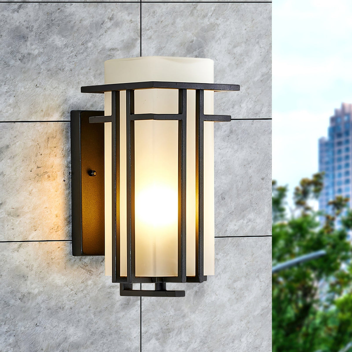 Linden Collection | Outdoor Wall Lantern with Retro Iron Design