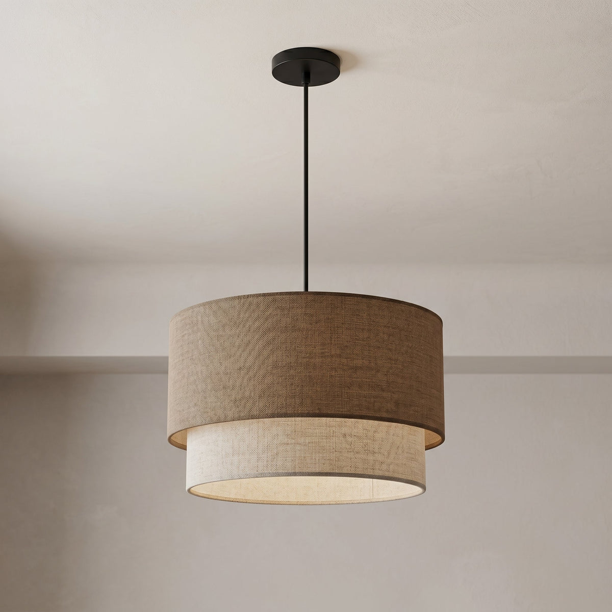 Lumen Beck | Lampa Wisząca z Lnianym Abażurem i Funkcją Ściemniania