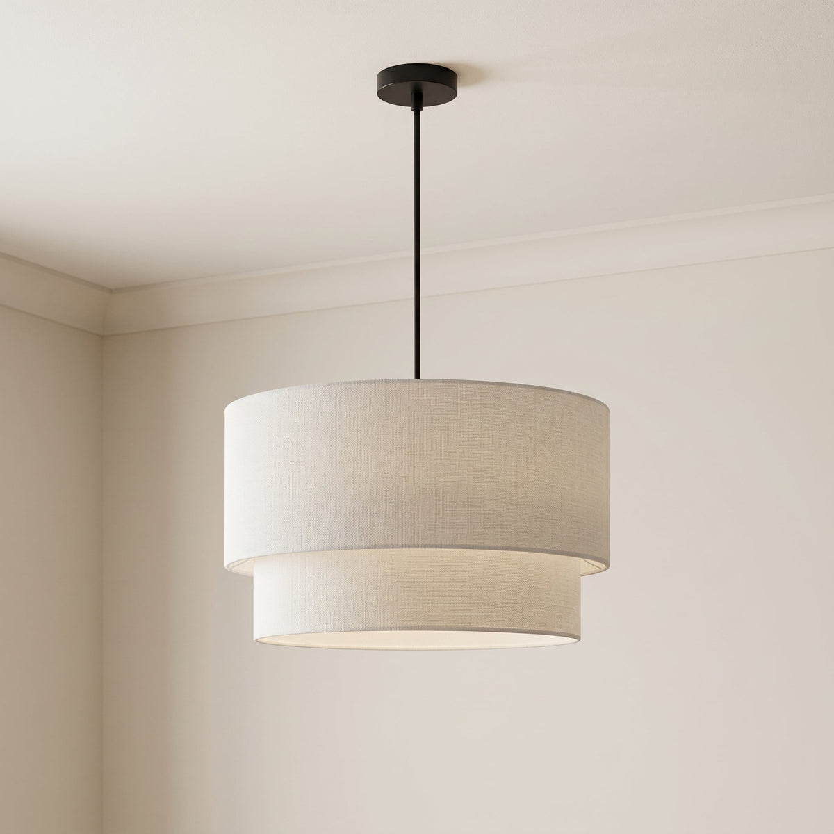 Lumen Beck | Lampa Wisząca z Lnianym Abażurem i Funkcją Ściemniania