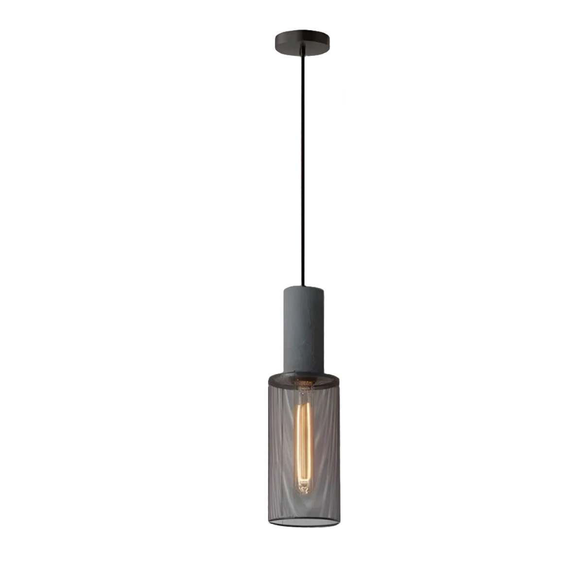 Industrialna lampa wisząca Loft | Designerska lampa LED z betonu do kuchni, salonu i jadalni