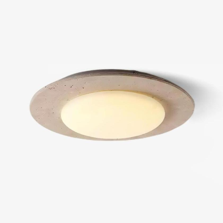Lampa Sufitowa z Trawertynu LED | Lite Drewno | Naturalny Styl