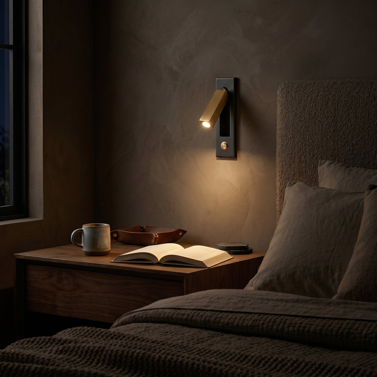Lumen Collection | Bedside Wall Light with Pull-Out Activation