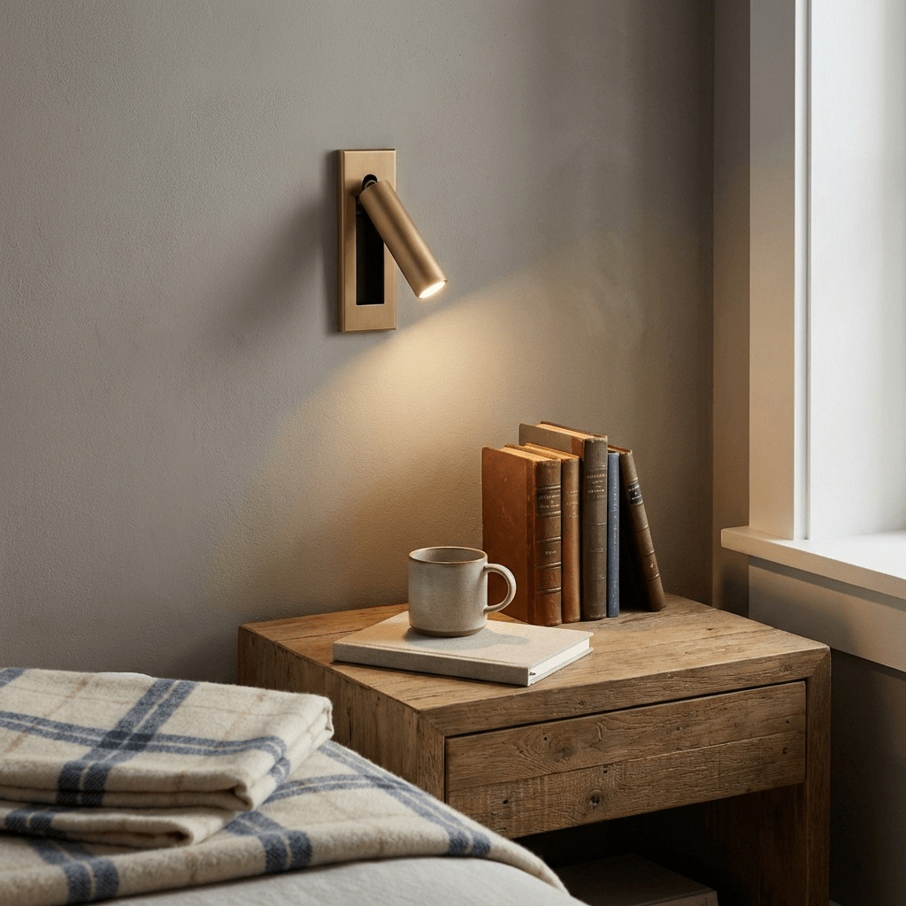 Lumen Collection | Bedside Wall Light with Pull-Out Activation
