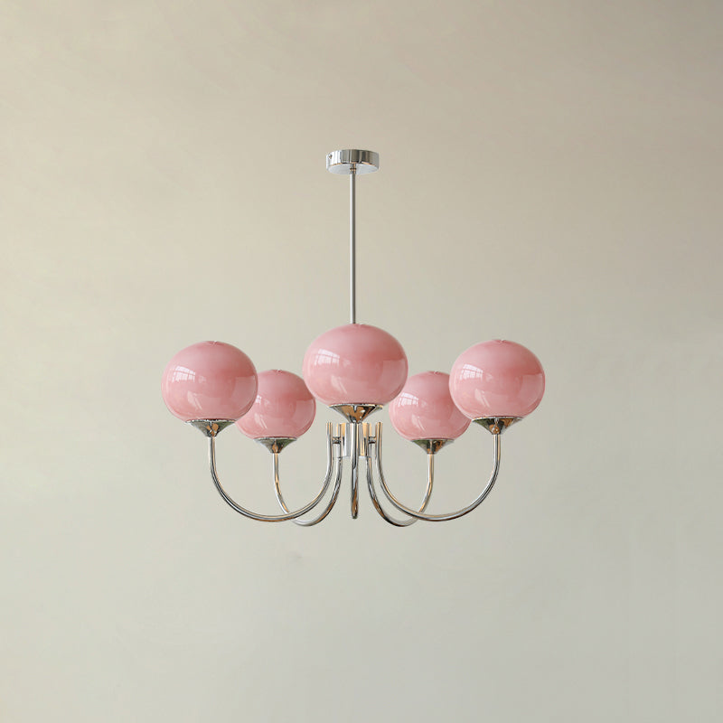 Lumen Collection | Designerska lampa wisząca z kulistymi kloszami | Eleganckie oświetlenie do salonu i jadalni