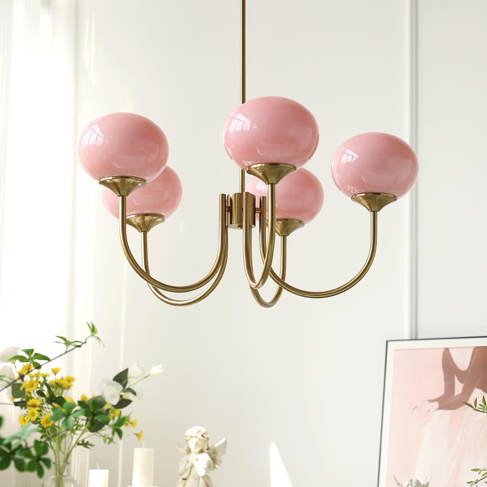 Lumen Collection | Designerska lampa wisząca z kulistymi kloszami | Eleganckie oświetlenie do salonu i jadalni