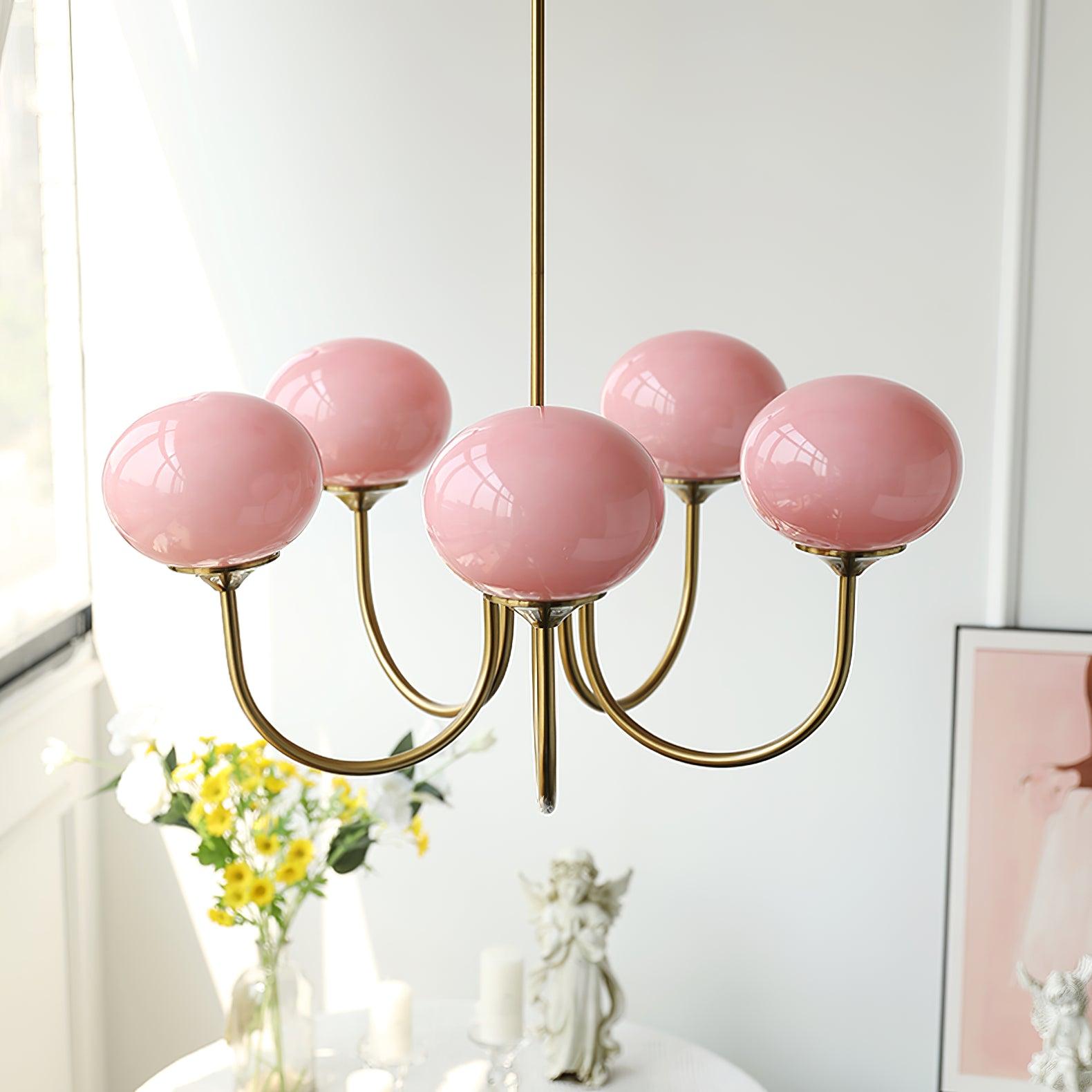 Lumen Collection | Designerska lampa wisząca z kulistymi kloszami | Eleganckie oświetlenie do salonu i jadalni
