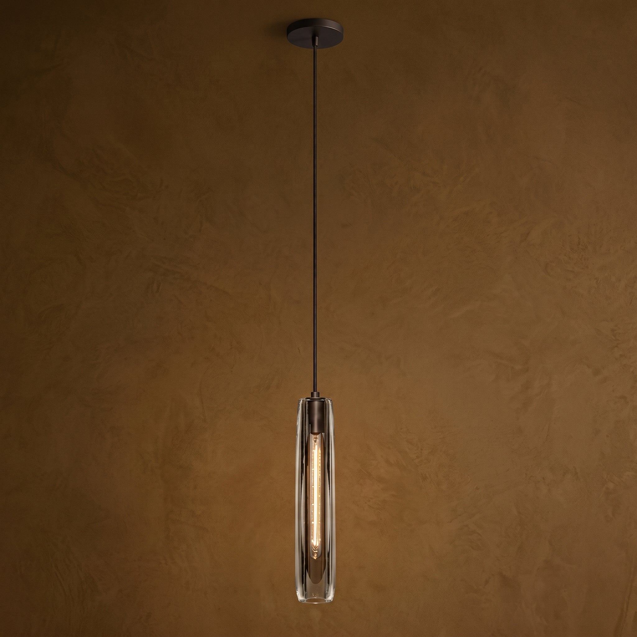 Lampa wisząca Lumen Audrey Crystal | Designerska szklana lampa LED z mosiądzu do salonu, kuchni i jadalni