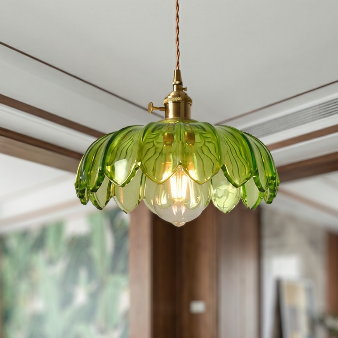 Lampa wisząca Lumen Rustic Glass | Designerska szklana lampa LED do salonu, kuchni i jadalni