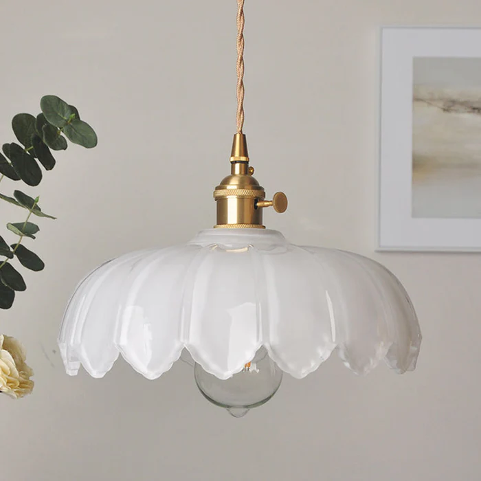 Lampa wisząca Lumen Rustic Glass | Designerska szklana lampa LED do salonu, kuchni i jadalni