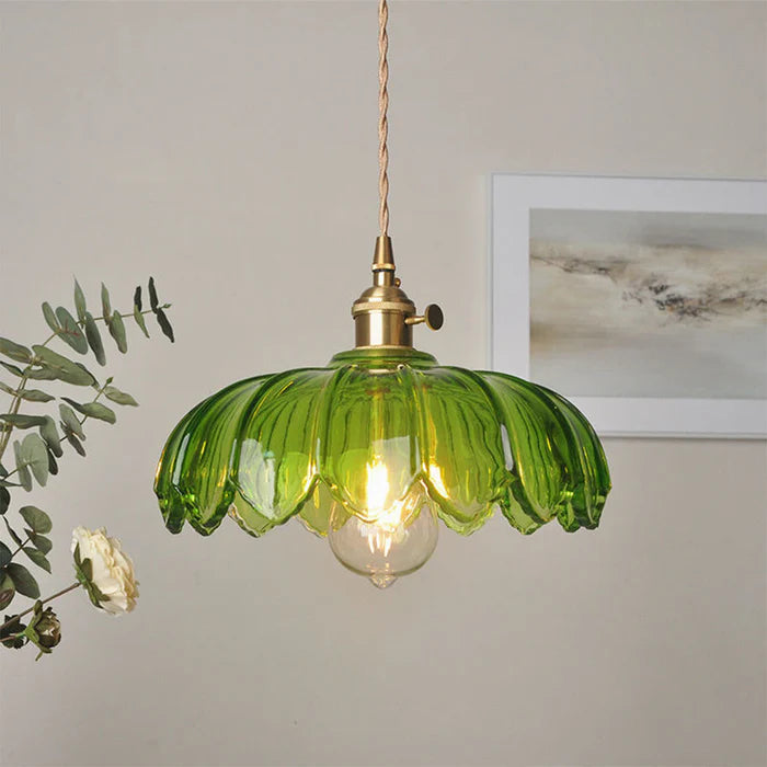 Lampa wisząca Lumen Rustic Glass | Designerska szklana lampa LED do salonu, kuchni i jadalni