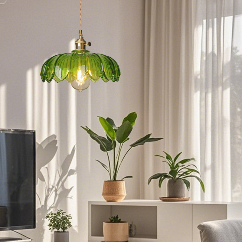 Lampa wisząca Lumen Rustic Glass | Designerska szklana lampa LED do salonu, kuchni i jadalni
