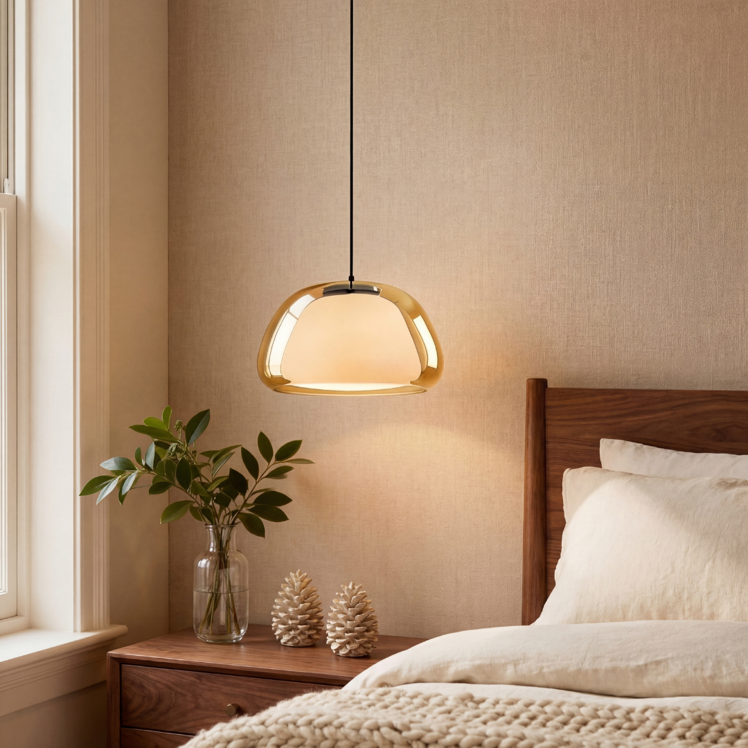 Lampa wisząca Lumen Jelly Glass | Designerska szklana lampa LED do salonu, kuchni i jadalni