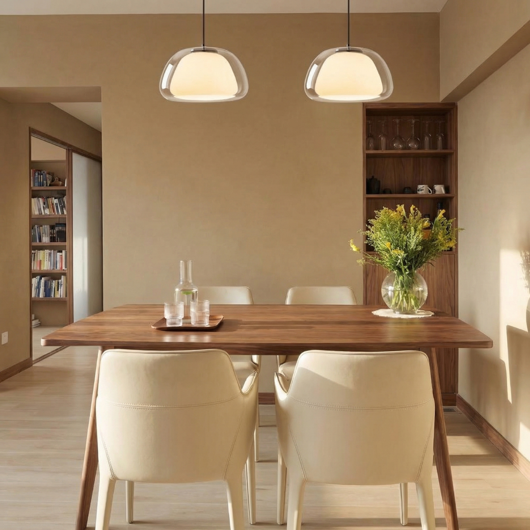 Lampa wisząca Lumen Jelly Glass | Designerska szklana lampa LED do salonu, kuchni i jadalni