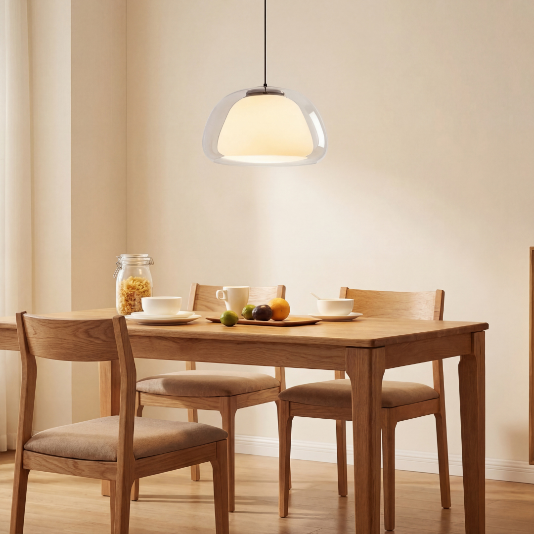 Lampa wisząca Lumen Jelly Glass | Designerska szklana lampa LED do salonu, kuchni i jadalni