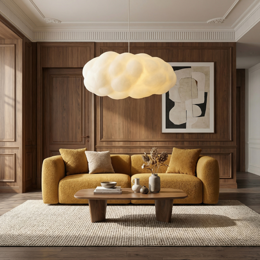 Lampa wisząca Cloud | Designerska lampa LED w kształcie chmury do salonu, jadalni i sypialni