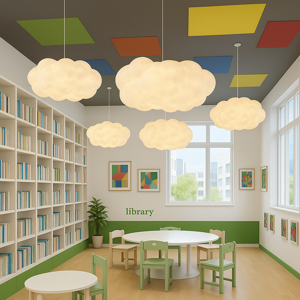 Lampa wisząca Cloud | Designerska lampa LED w kształcie chmury do salonu, jadalni i sypialni