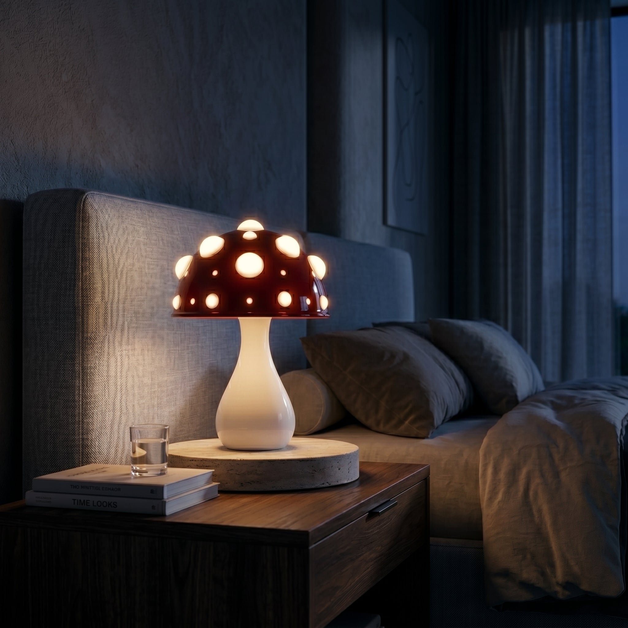 Mushroom LED | Lampa Stołowa LED w Kształcie Grzyba – Designerska Lampka do Sypialni i Salonu